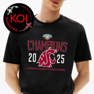 Washington State Cougars Football 2025 Champions Famous Idaho Potato Bowl Unisex T-Shirt Hoodie Long Sleeve