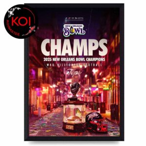 Western Kentucky Hilltoppers Football 2025 Champions New Orleans Bowl Home Decor Poster Canvas