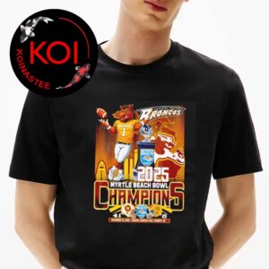 Western Michigan Football 2025 Champions Myrtle Beach Bowl Mascot Score Unisex T-Shirt Hoodie Long Sleeve