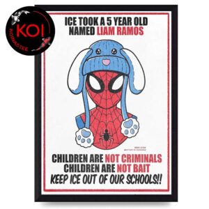 5 Year Old Boys Liam Ramos Chidren Are Not Crimals Not Bait Keep Ice Out Of Our School Poster Canvas