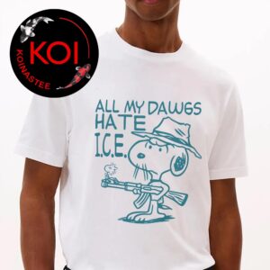 All My Dawgs Hate Ice Snoopy Unisex T-Shirt