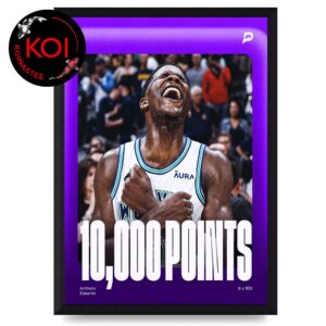 Anthony Edwards 10000 Career Point Signed 2026 Home Decor Poster Canvas