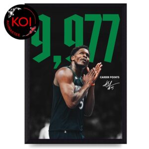 Anthony Edwards 10000 Career Point Signed Home Decor Poster Canvas