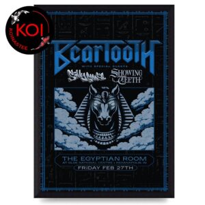 Beartooth Olde National Centre 2026 Indianapolis IN February 27th Home Decor Poster Canvas