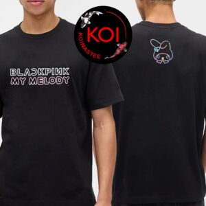 Black Pink x My Melody Logo Two Sided T-Shirt