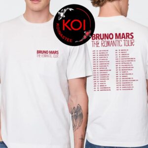 Bruno Mars The Romantic 2026 Tour Dates Two Sided T-Shirt