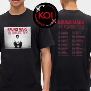 Bruno Mars The Romantic 2026 Tour Dates Two Sided Unisex T-Shirt