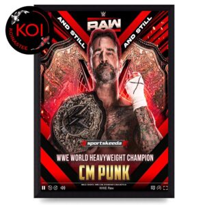 CM Punk 2025 WWE World Heavyweight Champion Home Decor Poster Canvas