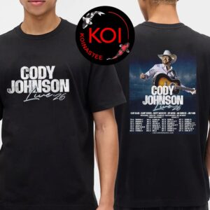 Cody Johnson 2026 Live Tour Dates Two Sided T-Shirt