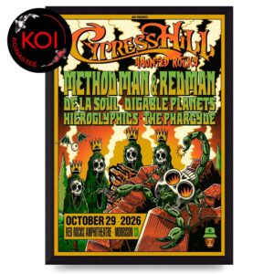 Cypress Hill Red Rocks Amphitheatre 2026 Morrison CO October 29th Home Decor Poster Canvas