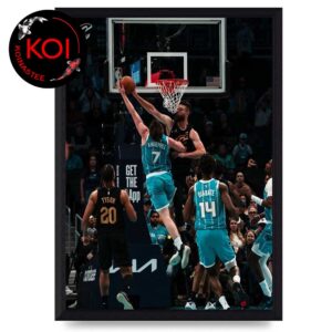 Dean Wade Block Kon Knueppel Cleveland Cavaliers vs Charlotte Hornets NBA 2026 Home Decor Poster Canvas