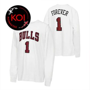 Derrick Rose Forever 1 Chicago Bulls Mitchell And Ness Two Sided Long Sleeve T-Shirt