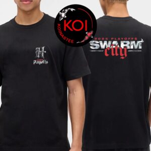 Houston Texans 2025 Playoffs Swarm City Two Sided T-Shirt