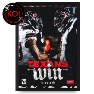 Houston Texans Win vs Pittsburgh Steelers 2026 Score Home Decor Poster Canvas