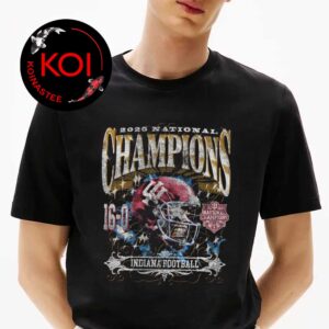 Indiana Hoosier Football 2025 CFP National Champions Helmet Grunge Helmet Unisex T-Shirt