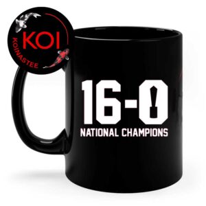 Indiana Hoosiers Football 16-0 2025 2026 National Champions College Football Playoff Player Ceramic Mug Cup