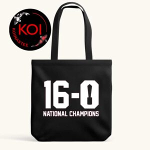 Indiana Hoosiers Football 16-0 2025 2026 National Champions College Football Playoff Player Tote Bag