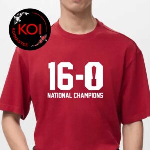 Indiana Hoosiers Football 16-0 2025 2026 National Champions College Football Playoff Player Unisex T-Shirt