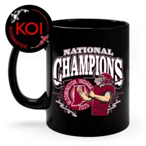 Indiana Hoosiers Football 2025 2026 National Champions College Football Playoff Player Ceramic Mug Cup