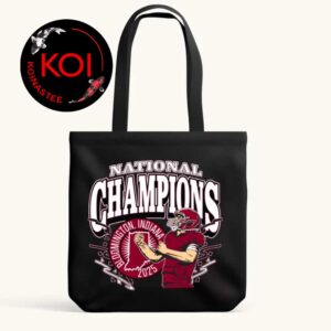 Indiana Hoosiers Football 2025 2026 National Champions College Football Playoff Player Tote Bag