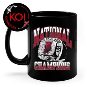 Indiana Hoosiers Football 2025 2026 National Champions College Football Playoff Ring Ceramic Mug Cup