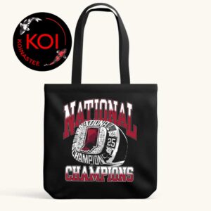 Indiana Hoosiers Football 2025 2026 National Champions College Football Playoff Ring Tote Bag