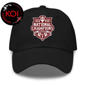 Indiana Hoosiers Football Shield 2025 2026 National Champions College Football Playoff Classic Hat Cap Snapback
