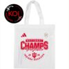 Indiana Hoosiers Football Shield 2025 2026 National Champions College Football Playoff Tote Bag