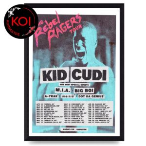Kid Cudi 2026 The Rebel Ragers Tour Dates Home Decor Poster Canvas