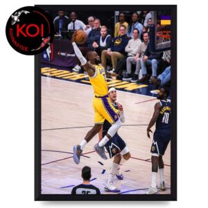 Lebron James Dunk Los Angeles Lakers vs Denver Nuggets NBA 2026 Home Decor Poster Canvas