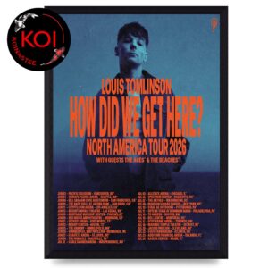 Louis Tomlinson 2026 How Did We Get Here North America Tour Dates Home Decor Poster Canvas