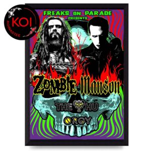 Marilyn Manson Rob Zombie North America Tour 2026 Home Decor Poster Canvas