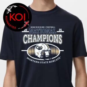 Montana State Football 2025 FCS National Champions Helmet Unisex T-Shirt Hoodie Long Sleeve