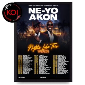Ne Yo Akon 2026 Night Like This Tour Dates Home Decor Poster Canvas
