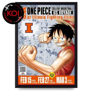 One Piece Illinois Fighting Illini 2026 US College Basketball Voyage Home Decor Poster Canvas