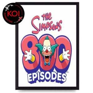 The Simpsons 800 Episodes Logo Home Decor Poster Canvas
