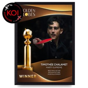 Timothee Chalamet Marty Supreme Golden Globes Best Male Actor Motion Picture Musical Comedy Home Decor Poster Canvas