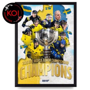 Tre Kronor 2026 Champions IIHF World Junior Home Decor Poster Canvas