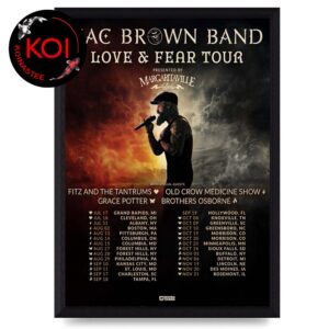 Zac Brown Band 2026 Love And Fear Tour Dates Home Decor Poster Canvas