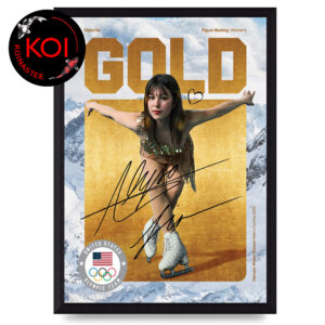 Alysa Liu Olympic Gold 2026 Women’s Figure Skating Champion Signature Home Decor Poster Canvas