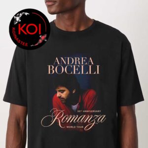 Andrea Bocelli 2026 Tour Romanza 30th Anniversary World Tour Unisex T Shirt