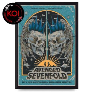Avenged Sevenfold Buenos Aires Movistar Arena 2026 February 3rd Home Decor Poster Canvas
