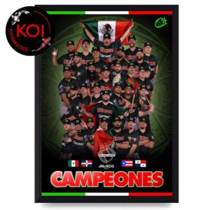 Charros De Jalisco Campeones Serie Del Caribe 2026 Home Decor Poster Canvas