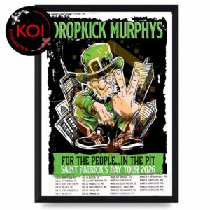 Dropkick Murphys 2026 Tour Dates Saint Patricks Day Home Decor Poster Canvas