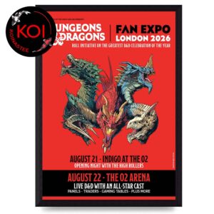 Dungeons & Dragons London 2026 The O2 Arena On August 21st 22nd Home Decor Poster Canvas