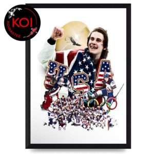 Jack Hughes Teeth USA Hockey Gold Olympics Winter 2026 Champion All Team Home Decor Poster Canvas