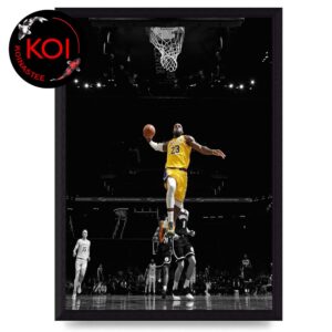 Lebron James Dunk 2026 Los Angeles Lakers vs Brooklyn Nets NBA Home Decor Poster Canvas