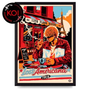 MGK Machine Gun Kelly Paris 2026 Adidas Arena February 27th Lost Americana Tour Home Decor Poster Canvas