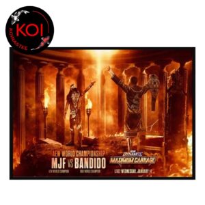 MJF vs Bandido Matchup Monday AEW Dynamite Maximum Carnage 2025 Art Home Decor Poster Canvas