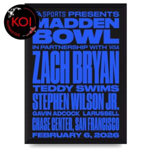 Madden Bowl 2026 Chase Center Sanfrancisco Lineup Home Decor Poster Canvas